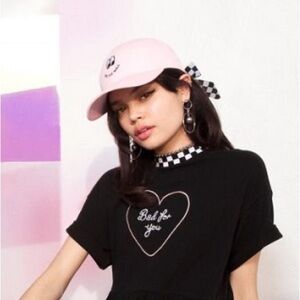 LAZY OAF x VANS Pink and Black Cap